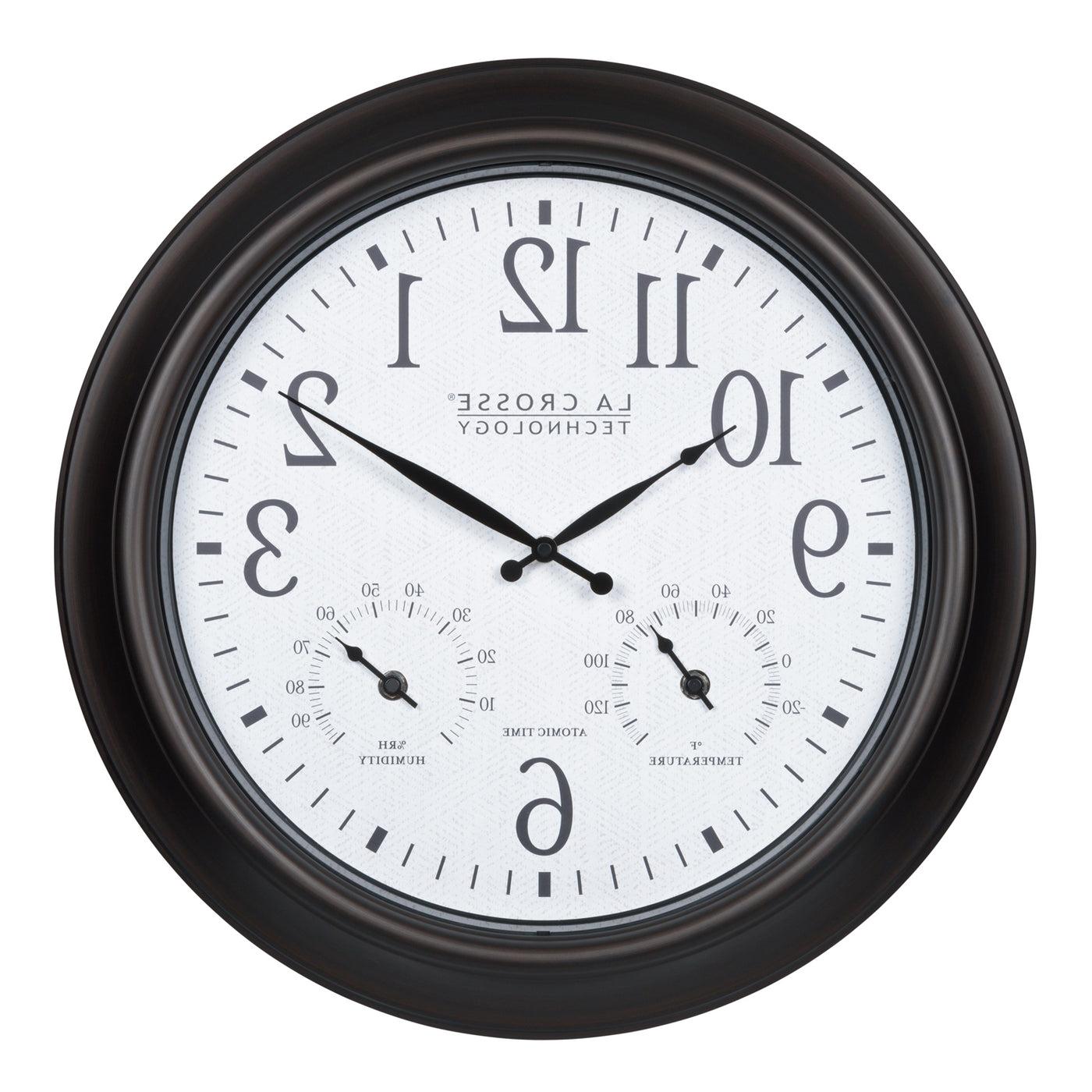 404-89027 18-inch Indoor/Outdoor Atomic Wall Clock